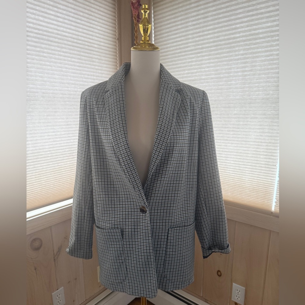 A New Day Target Oversized Plaid Blazer Womens Size Small